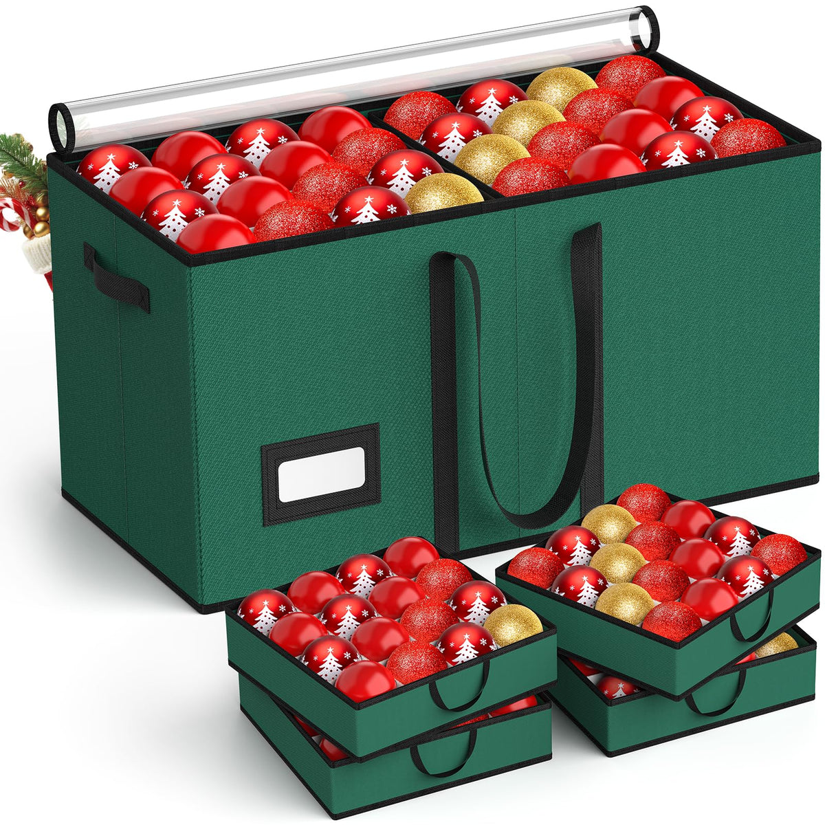Christmas Ornament Storage Box Store 128-3" Ornaments - Image 1