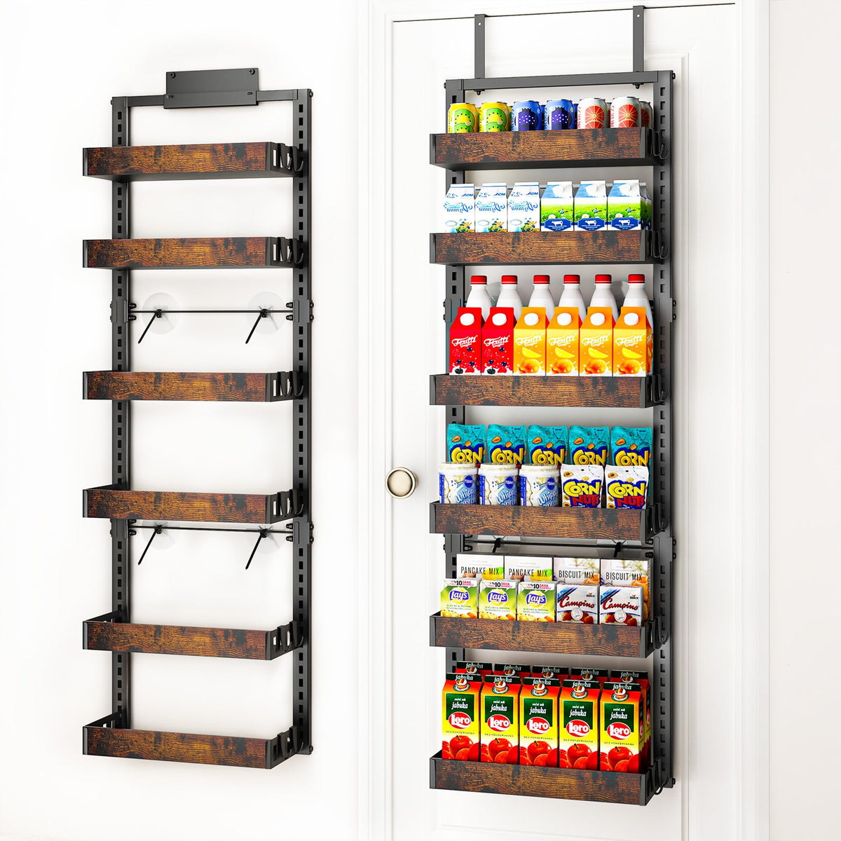BUKFEN 6-Tier Over the Door Pantry Organizer, Adjust - Image 1