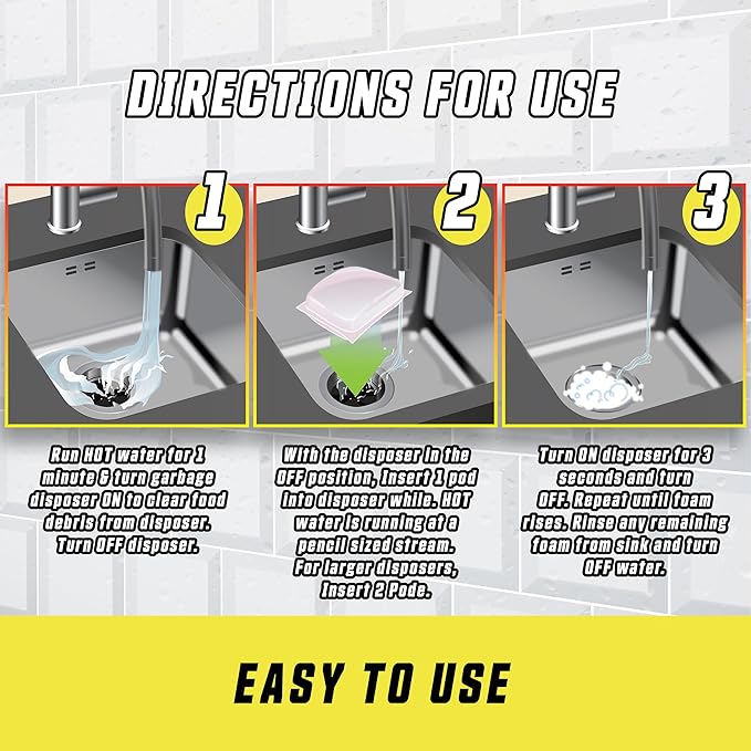 FlexiSnake Drain Weasel Sink Snake Hair Clog Remover Tool and Disposal Pods Cleaner/Deodorizer. Includes 5 Wands, Removable Handle and Pack of 5 Fresh Lemon Scent Pods