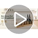 Wisreach Bamboo Pot Lid Organizer, Adjustable Kitchen Organizer - Image 8