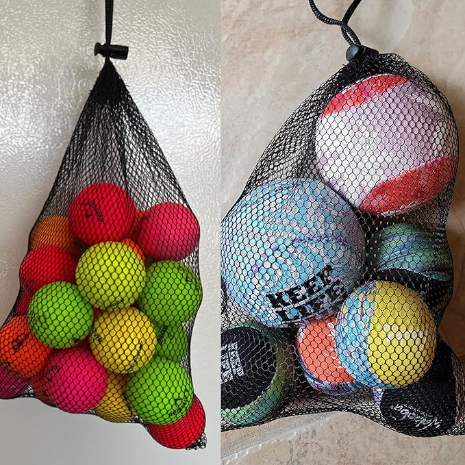 10Pcs 8X12inch Black Nylon Mesh Drawstring Bags with Cord Lock Closure, Multipurpose Mesh Bags Storage Gym Bag for Washing Machine,Balls, Beach, Laundry, Golf Stuff Balls