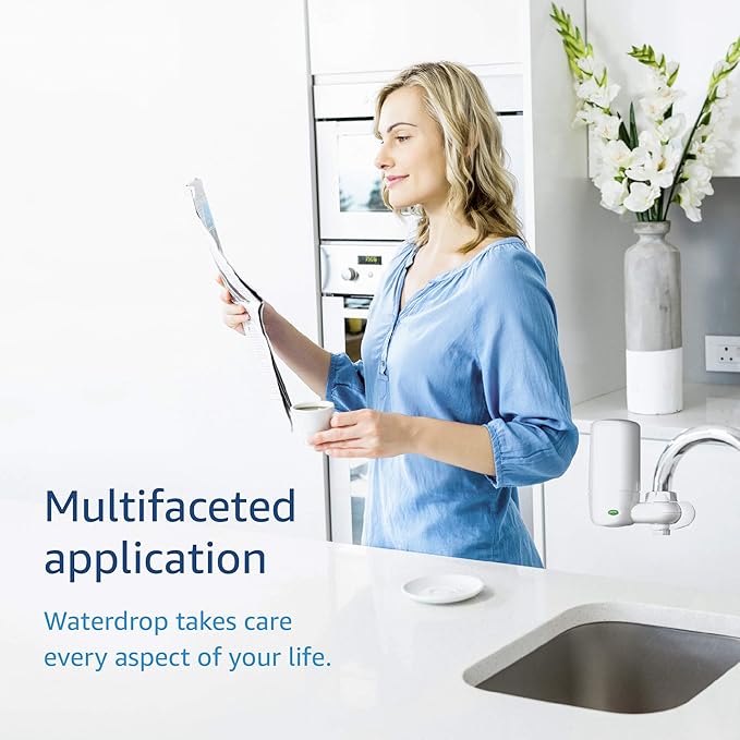 Waterdrop Faucet Filter Replacement for Brita® 36311 On Tap Water Filtration System Replacement Filters (Pack of 2) & Chrome(Pack of 2)