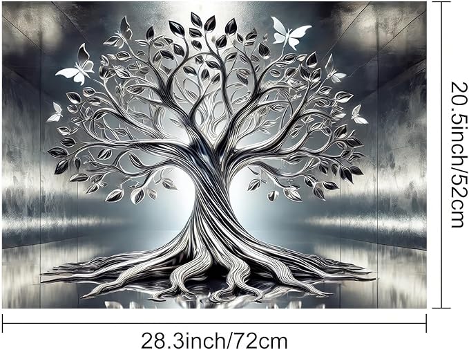 Diatomite Tree of Life Stove Top Cover for Electric Stove Butterfly Dish Drying Mat 28x20 Inch Kitchen Protector Heat Resistant Pad Coffee Mat