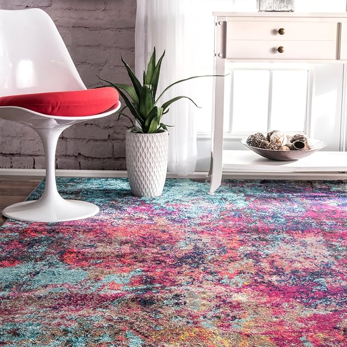 nuLOOM Reva Colorful Abstract Area Rug, 9x12, Multi