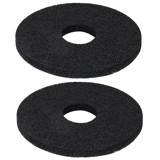 437.071 Floor Scrubber Pads, 12" Diameter Black – Commercial Floor Scrubber Pads for Oreck ORB550MC Orbiter Floor Machine (2, Black, 12 in)