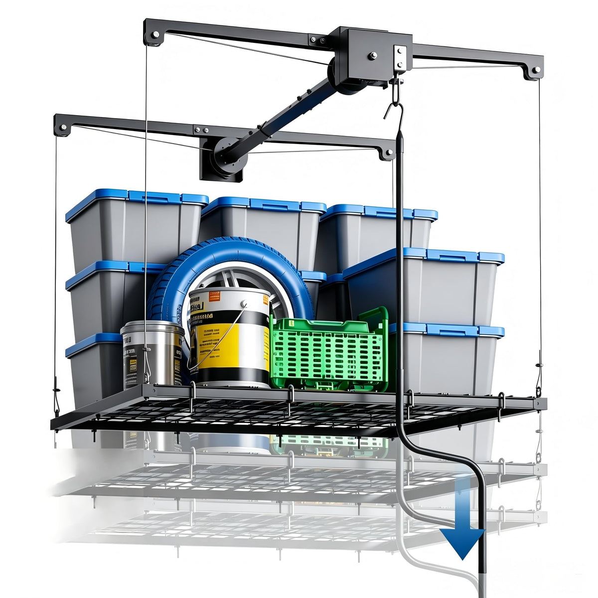 Takywep 4x4 ft Overhead Garage Storage Lift Rack | Garage Storage - Image 1