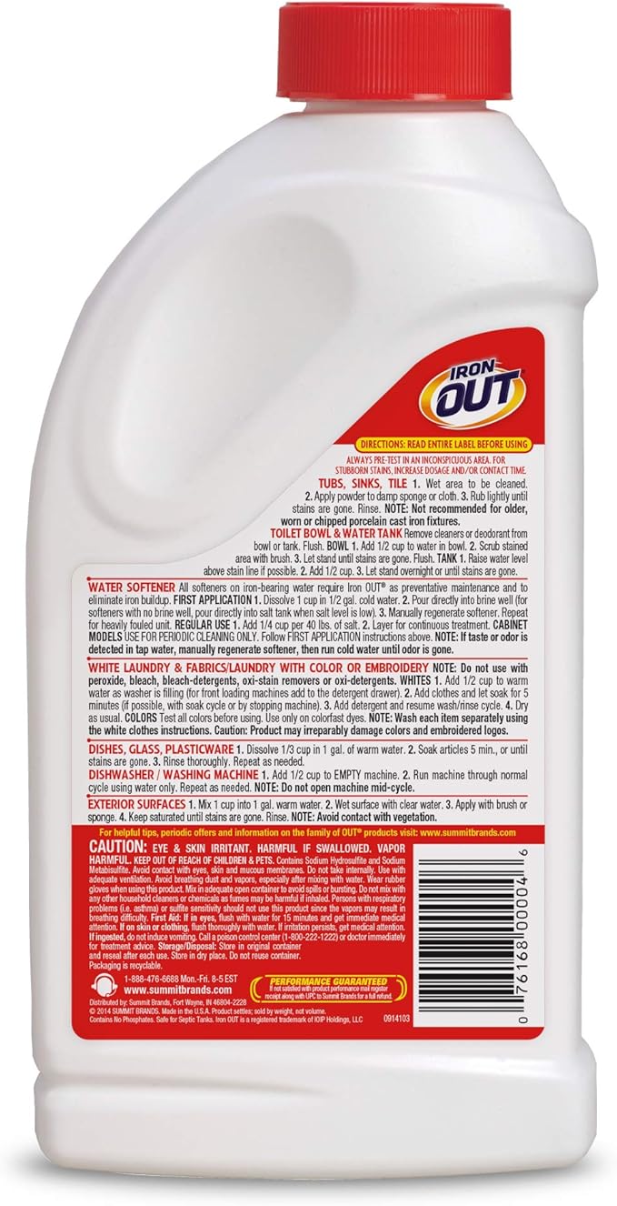 OUT White Brite Laundry Whitener and Multipurpose Rust Stain Remover Powder and Spray Gel