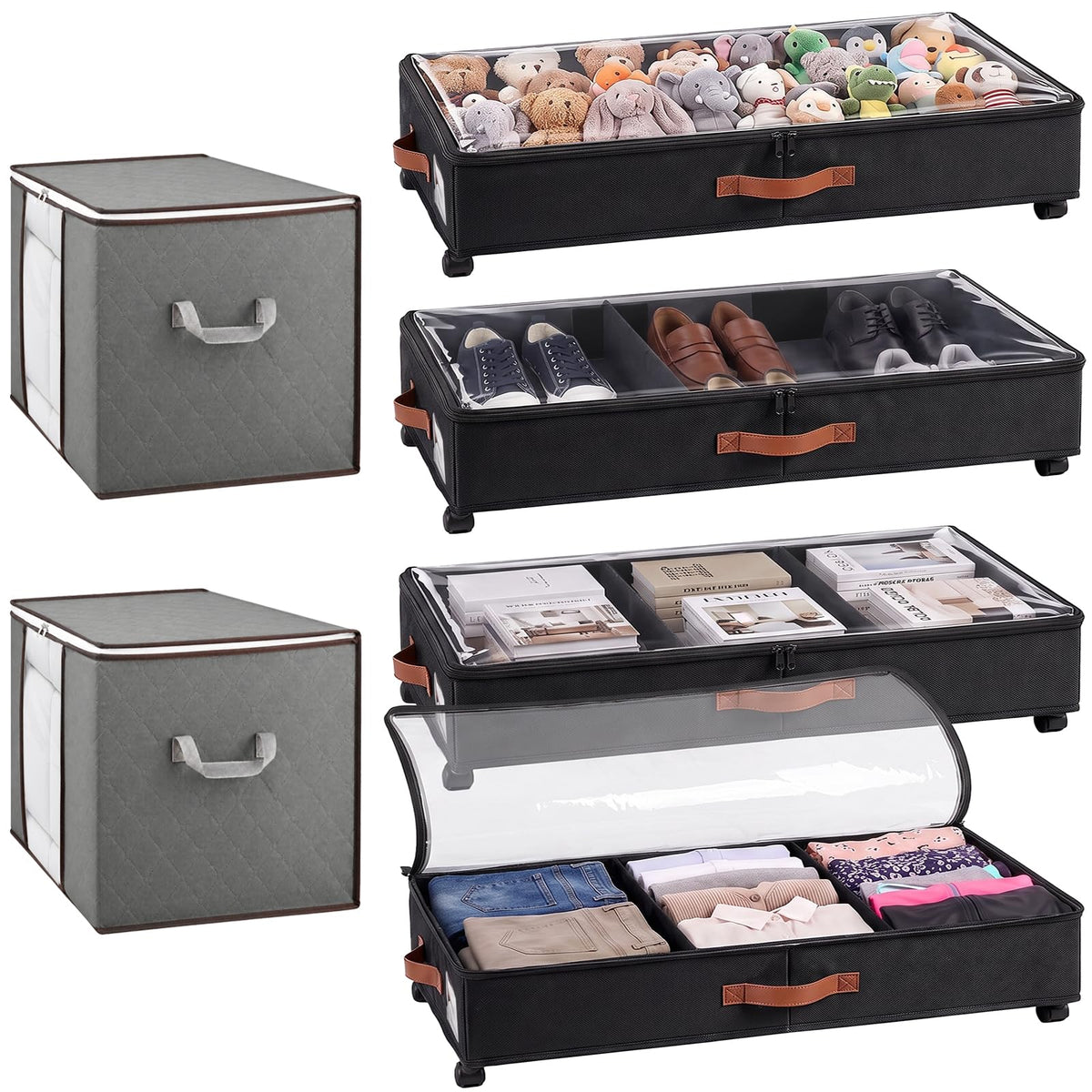 Under Bed Storage with Wheels, Rolling Container | Home Organization - Image 1