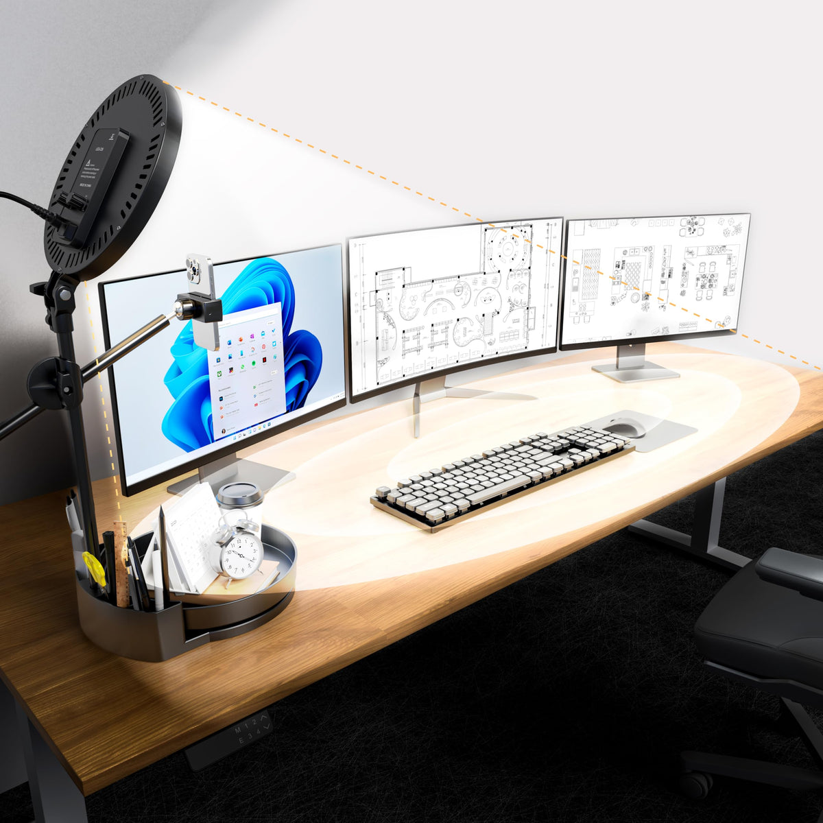 Bright Zoom Lighting for Computer, Adjustable Desk Lighting - Image 1