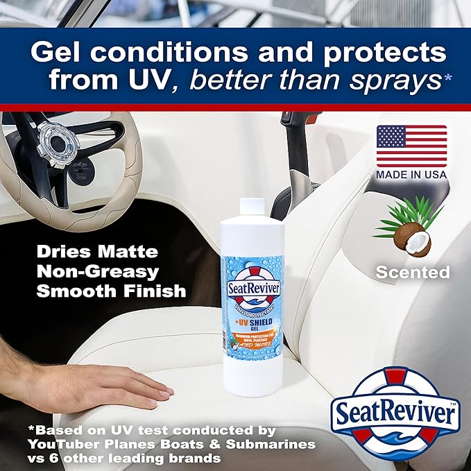 Necessity Boat Care Kit | Marine Mildew Stain Remover & Protectant + Neutralizer Bundle for Boat Seats, Vinyl & Plastic