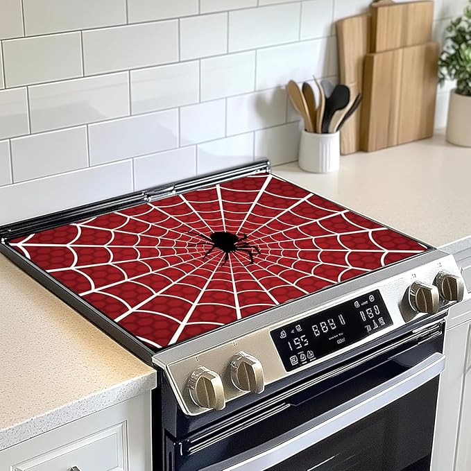 Decorative Electric Stove Top Covers, Heat Resistant Silicone Stove Cover Mat, Stove Top Protectors for Electric Flat Glass Stoves, Adds Extra Counter Space for Small Kitchens and Apartments
