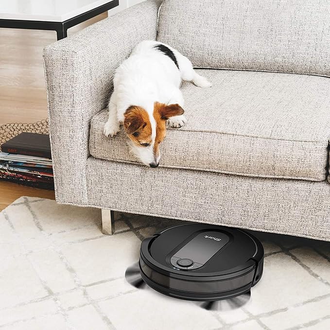 Shark RV1001AE IQ Robot Self-Empty XL, Robot Vacuum with IQ Navigation, Home Mapping, Self-Cleaning Brushroll, Wi-Fi Connected, Works with Alexa, Black