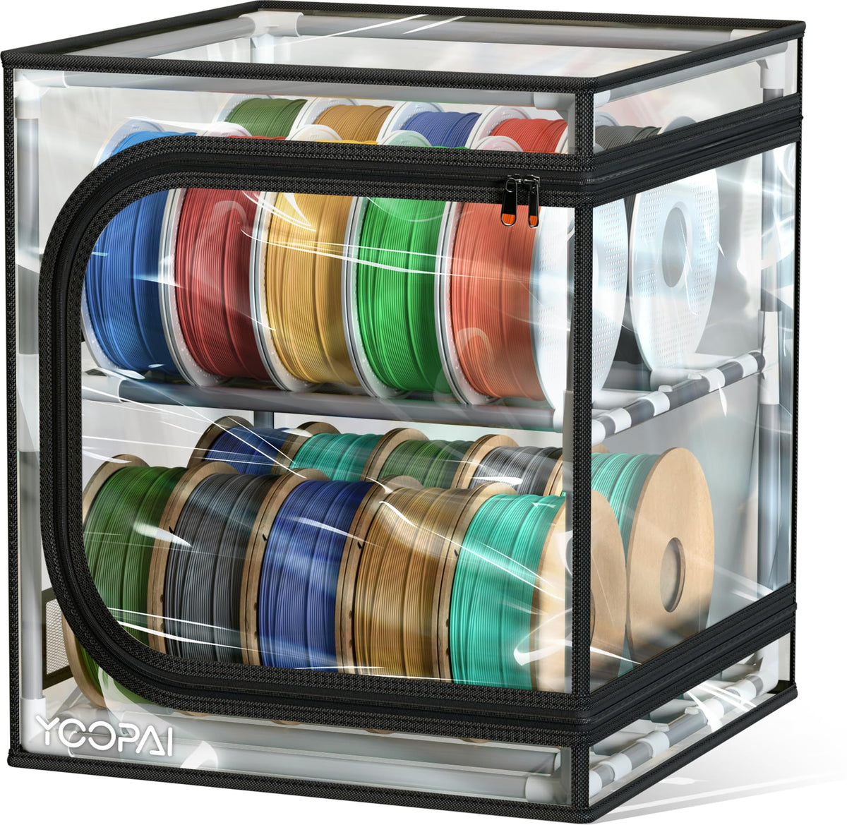 YOOPAI 3D Printer Filament Storage Box – 2 Tier Filament - Image 1