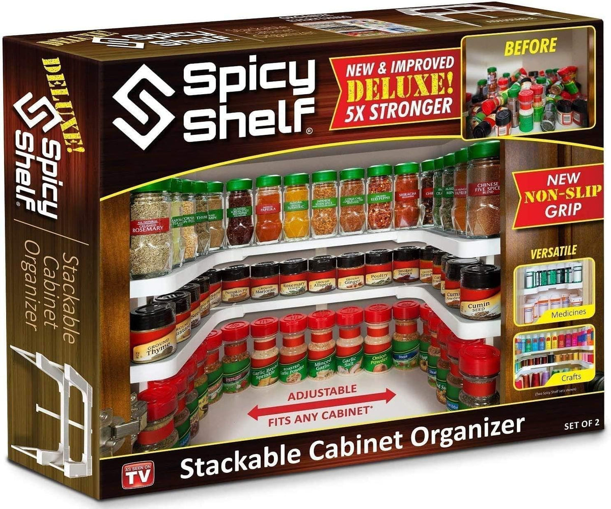 Spicy Shelf Deluxe - Expandable Spice Rack and Stackable - Image 1