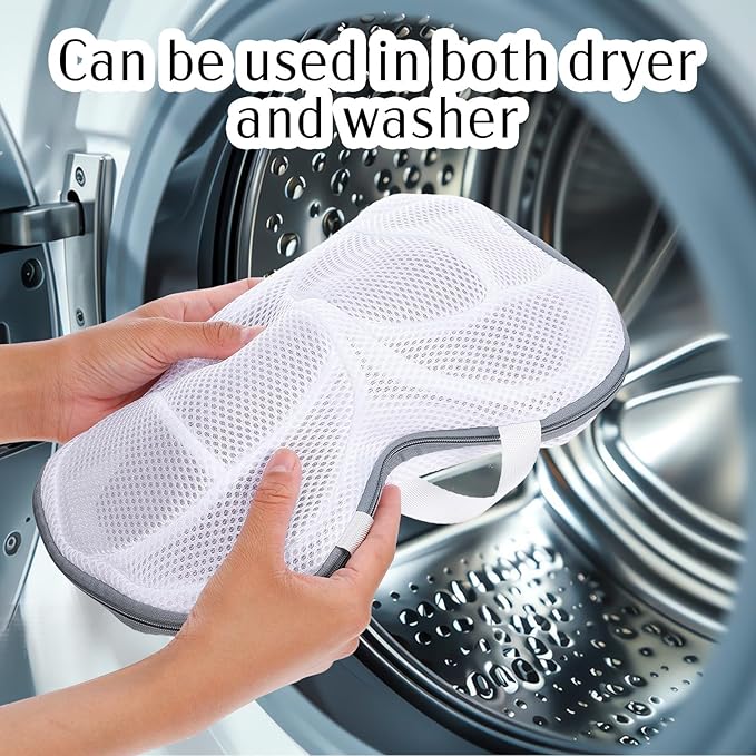 2 Pack Bra Bags for Laundry, Reusable Bra Washer Protector, Bag Underwear Brassiere Washing Net Bags with Zipper for Washing Machine Bras Organizer, A to C cup