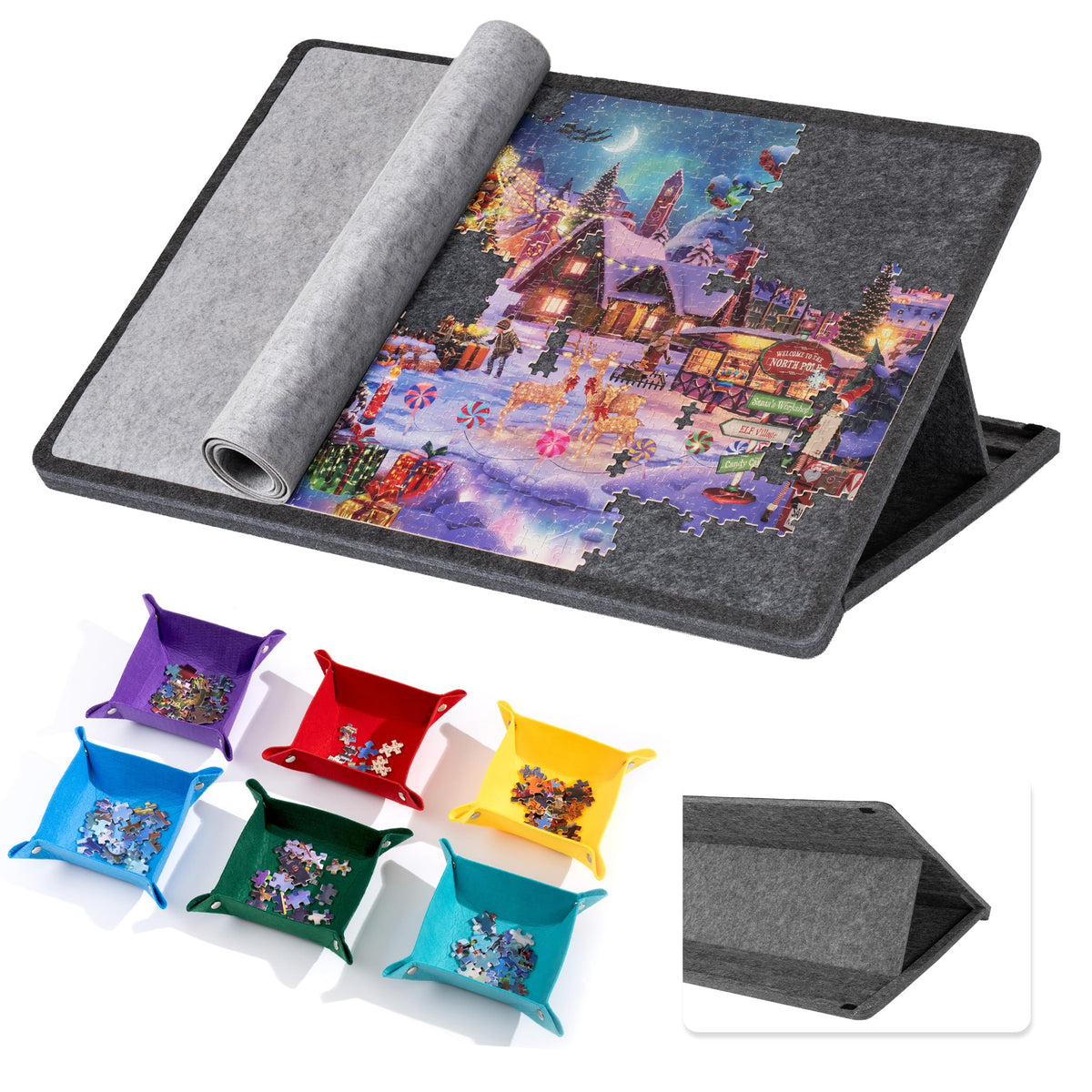 Lavievert 1000 Piece Tilting Puzzle Board with 6 Sorting Trays - Image 1