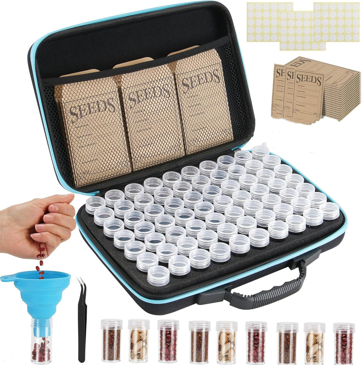 60 Slots Seed Storage Organizer with 10 Seed | Home Organization - Image 1