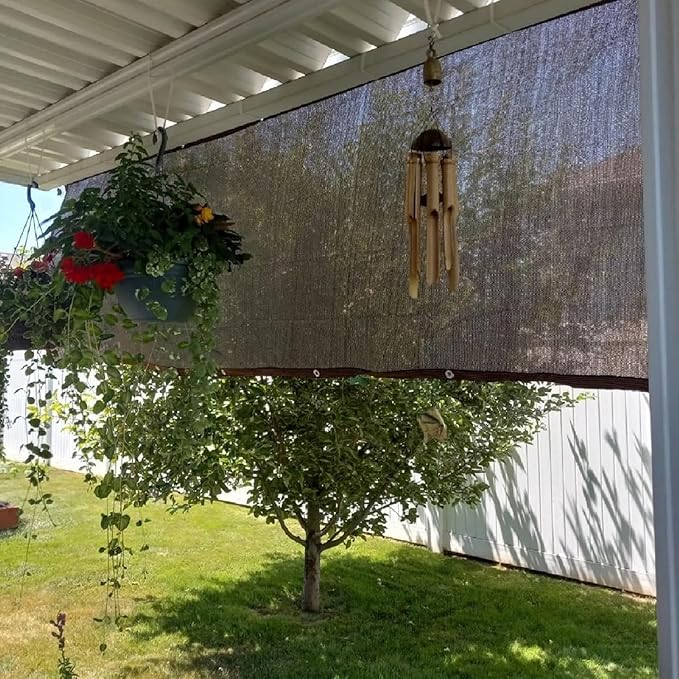 Fence Privacy Screen Balcony Sun Shade Cloth 3'3"x13' 80% Shade Fabric Outdoor Patio Screens Mesh Panels Apartments Railing Cover UV Protection for Backyard Garden Porch Deck