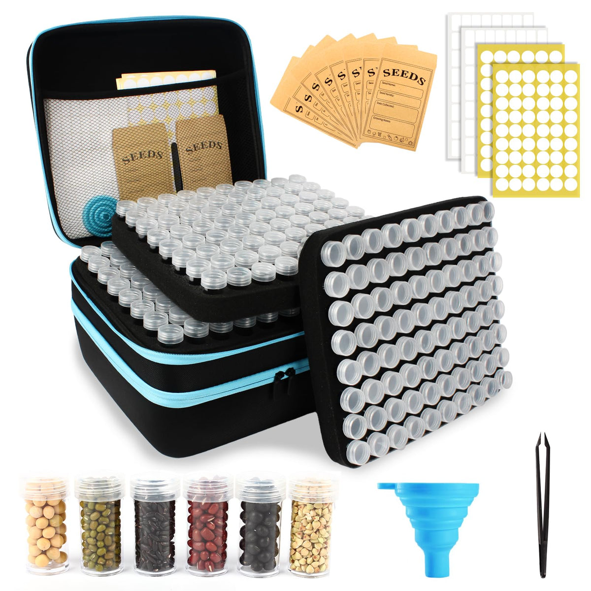 240 Slots Seed Storage Organizer with 30 Envelopes | Home Organization - Image 1