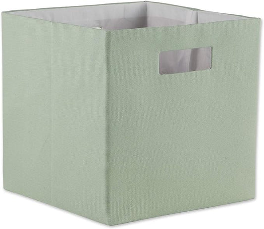 DII Collapsible Polyester Storage Cube, Solid, Lightweight and Durable, Small Square, 11x11x11, Mint