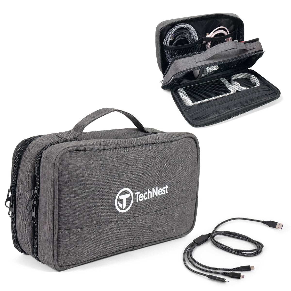 Travel Cable Organizer Case – Waterproof Electronics Storage Bag - Image 1