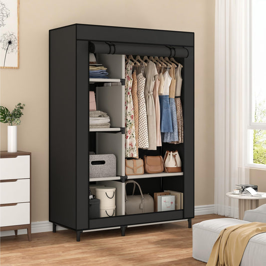 Calmootey Portable Closet Organizer, Space-Saving Storage - Image 1