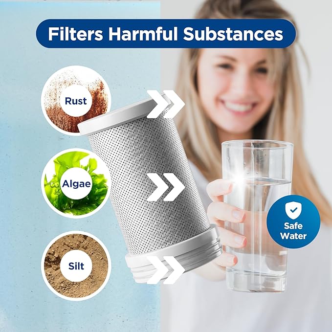 Advanced Faucet Water Filter Replacement – Easy Installation Pure Water Filters Replacement Fit for Kitchen & Bathroom Sinks – Leak-proof, BPA - Free Filter Replacement