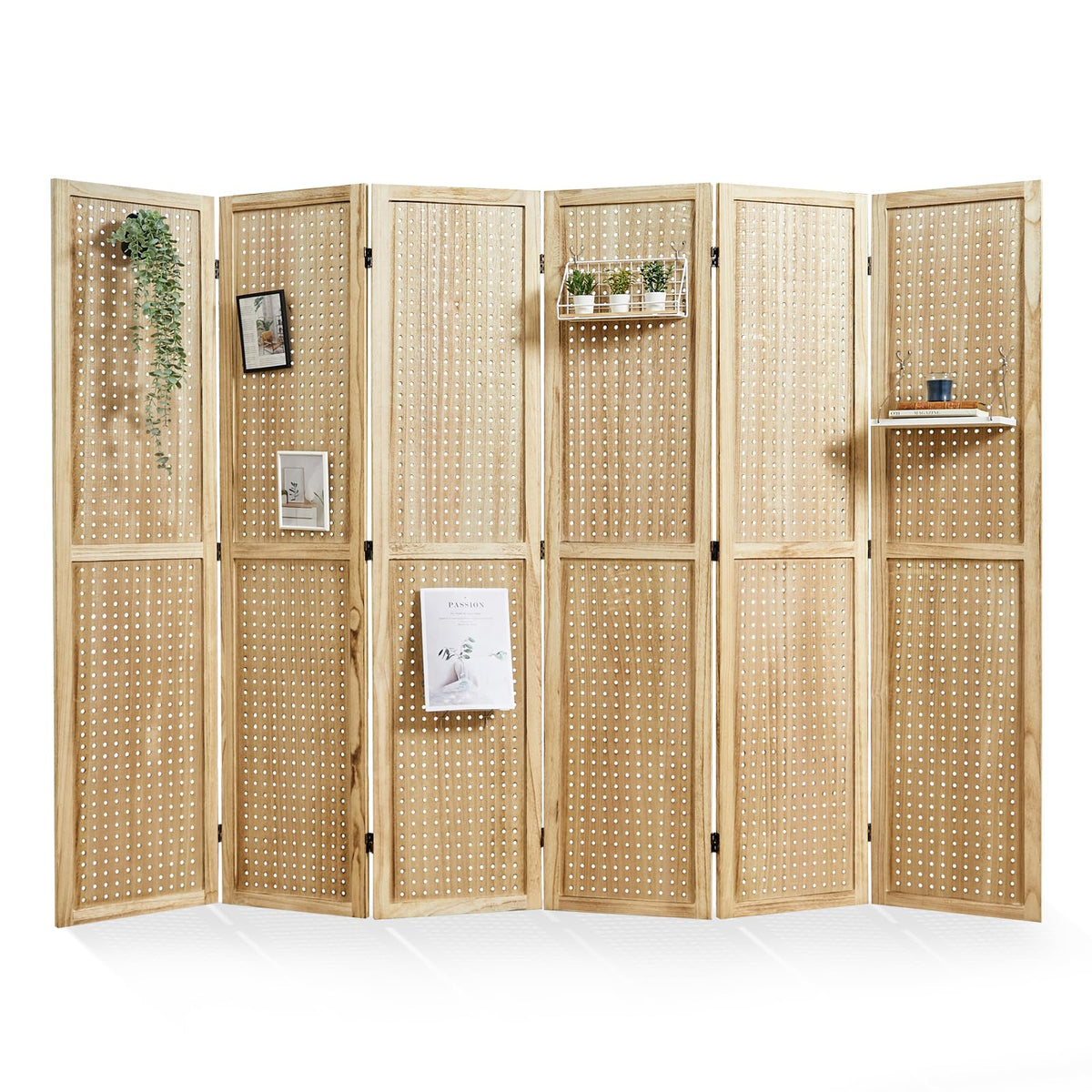Pegboard Display, 5.6Ft Portable Freestanding Wall Organizer - Image 1