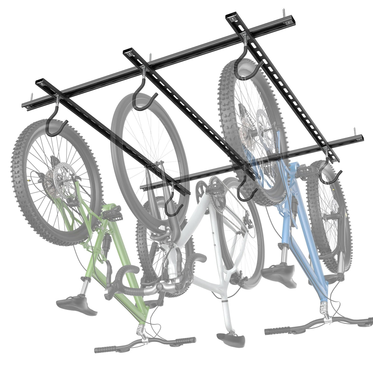 WALMANN Garage Ceiling Bike Rack, Adjustable Overhead | Garage Storage - Image 1