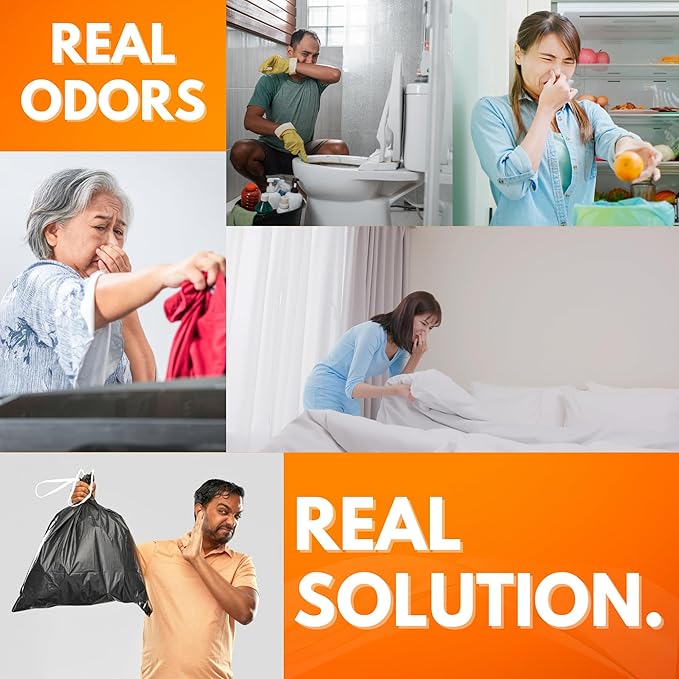 NI-712 Fresh Orange Odor Eliminator Spray (2 bottles) – Powerful, Long-Lasting Odor Neutralizer – Instant Air Freshener for Home, Car & More – Pint-Sized (16 oz)