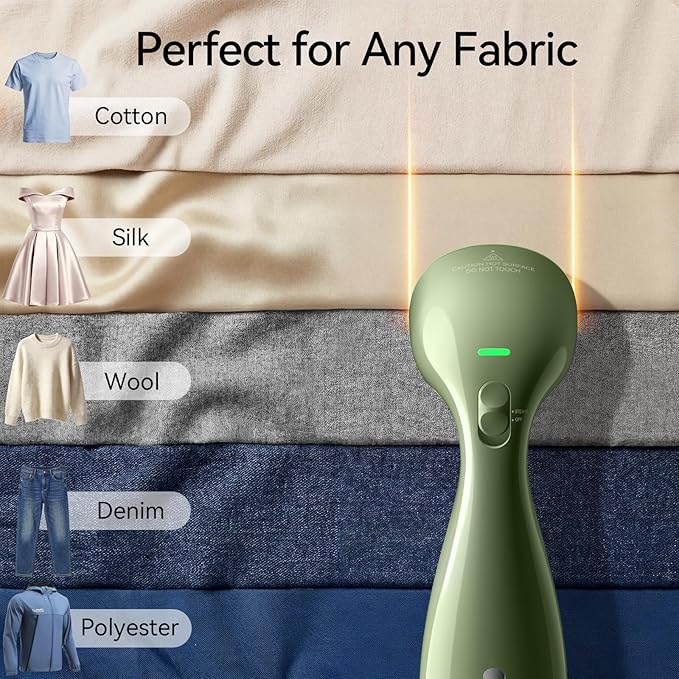 HiLIFE Steamer for Clothes, 1100W Clothes Steamer, Fast Wrinkle Removal with Large 300ml Tank, Ideal for All Fabrics, Easy to Use, Compact and Portable Travel Garment Steamer