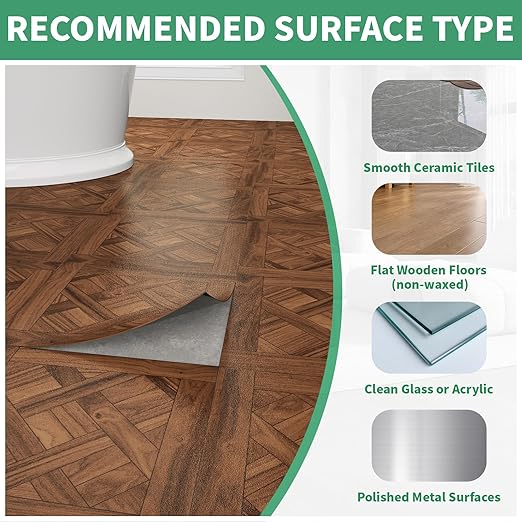 Peel and Stick Floor Tile 30-Pcs Cover 30 Sq.Ft, Vinyl Flooring Tiles 12” x 12” Matte Self Adhesive Flooring Stickers Waterproof Removable for Renter, Bathroom Living Room, Dark Brown