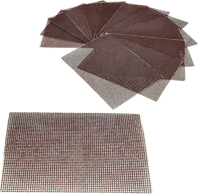 [100 Pack] Grill Cleaning Screens-Griddle Scraping Cleaner Mesh, Removal of Tough Stain on BBQ Grills, Cooktops and Stove Tops for Restaurant, Bars and Home Use