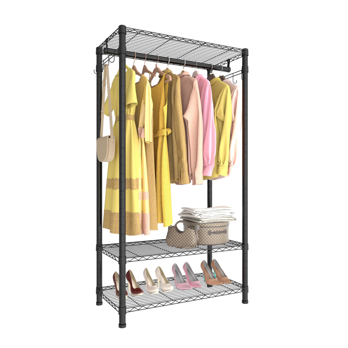 Xiofio 3 Tiers Heavy Duty Clothes Rack for Hanging Clothes - Image 1