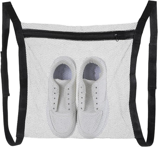 Shoe Dryer Bag, HoneyComber Mesh Bags, Shoe Washer Machine Bag with Strap and Zipper for Clothing Shoes Laundry Accessories 16.3 x15.9 Inch