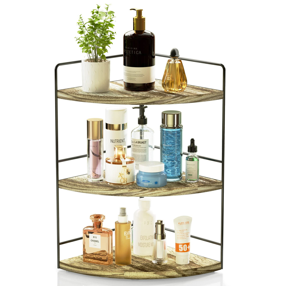 ZGO 3-Tier Bathroom Organizer - Countertop & Corner Organizer - Image 1