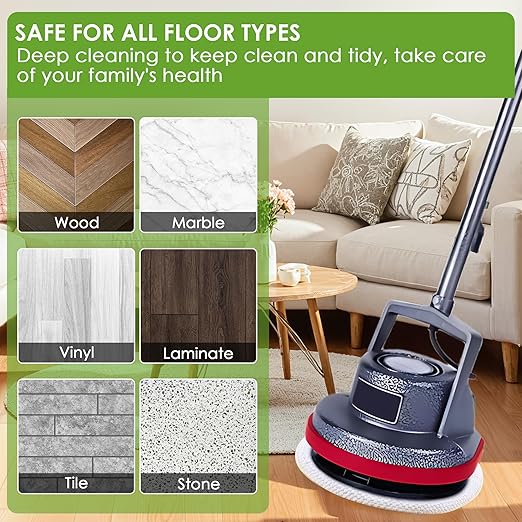 6 Pack 12" Floor Machine Pads Compatible with Oreck Commercial 550MC Orbiter Scrubber Machine, Microfiber Carpet Bonnet, Floor Buffer Pad for Deep Cleaning Tile (Stripper & Bonnet & Buffer)