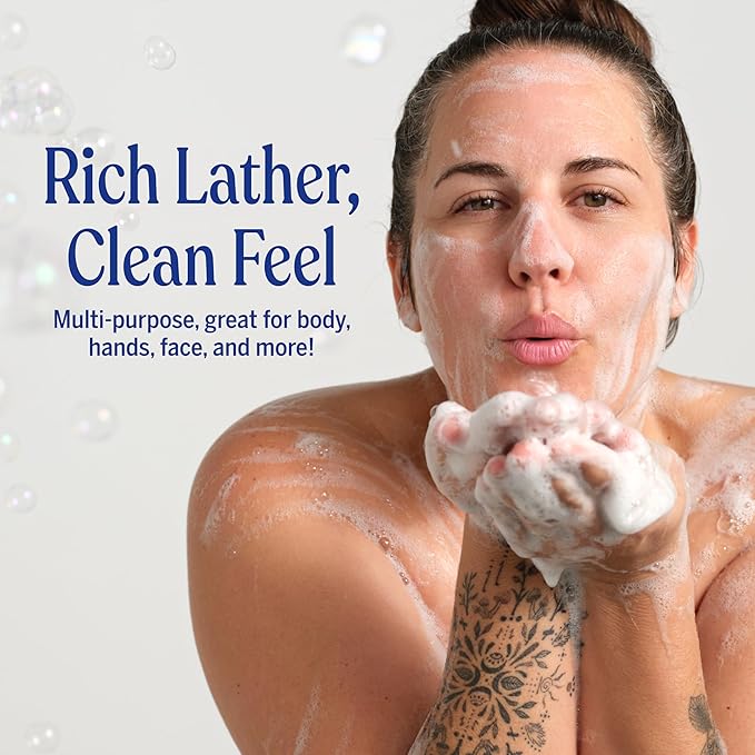 Dr. Bronner's Pure-Castile Magic Liquid Soap - Made with Regenerative Organic Certified Oils- 18-in-1 Uses for Face, Body, Hand, Hair, Laundry & More- Vegan, Non-GMO- Body Wash- Peppermint,32oz