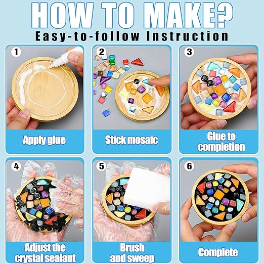 Mosaic Crystal Grout, Mosaics Tile Tools, Mosaic Tile Accessories – Essential for Handmade Grouting and Perfect for DIY Craft Projects (Dark Gray, 4.5oz)
