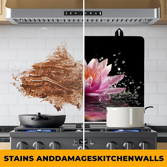 Stove Top Cover for Home Decoration Kitchen Pad Washable Cooktop Covers Countertop Stove Protector Mat for Home Kitchen Cooktops (pink flower, 28"x20")