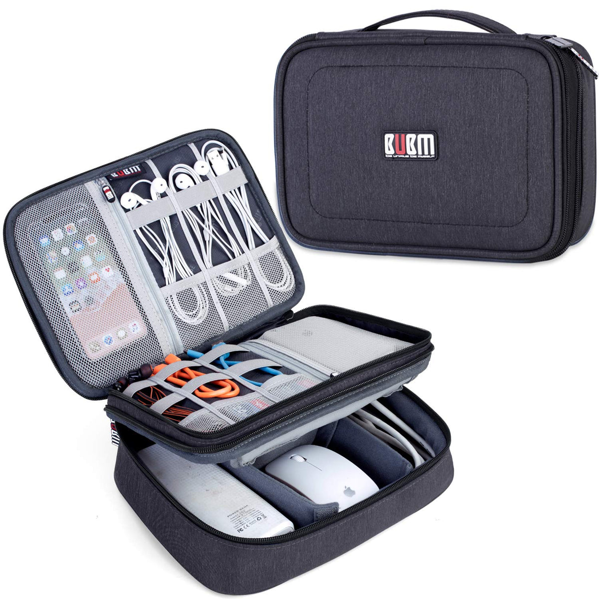 BUBM Electronic Organizer, Double Layer Travel Gear Bag - Image 1