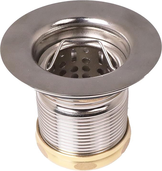 Westbrass D218-07 Junior Bar and Laundry Sink Drain Assembly with Removable Strainer Basket, Satin Nickel