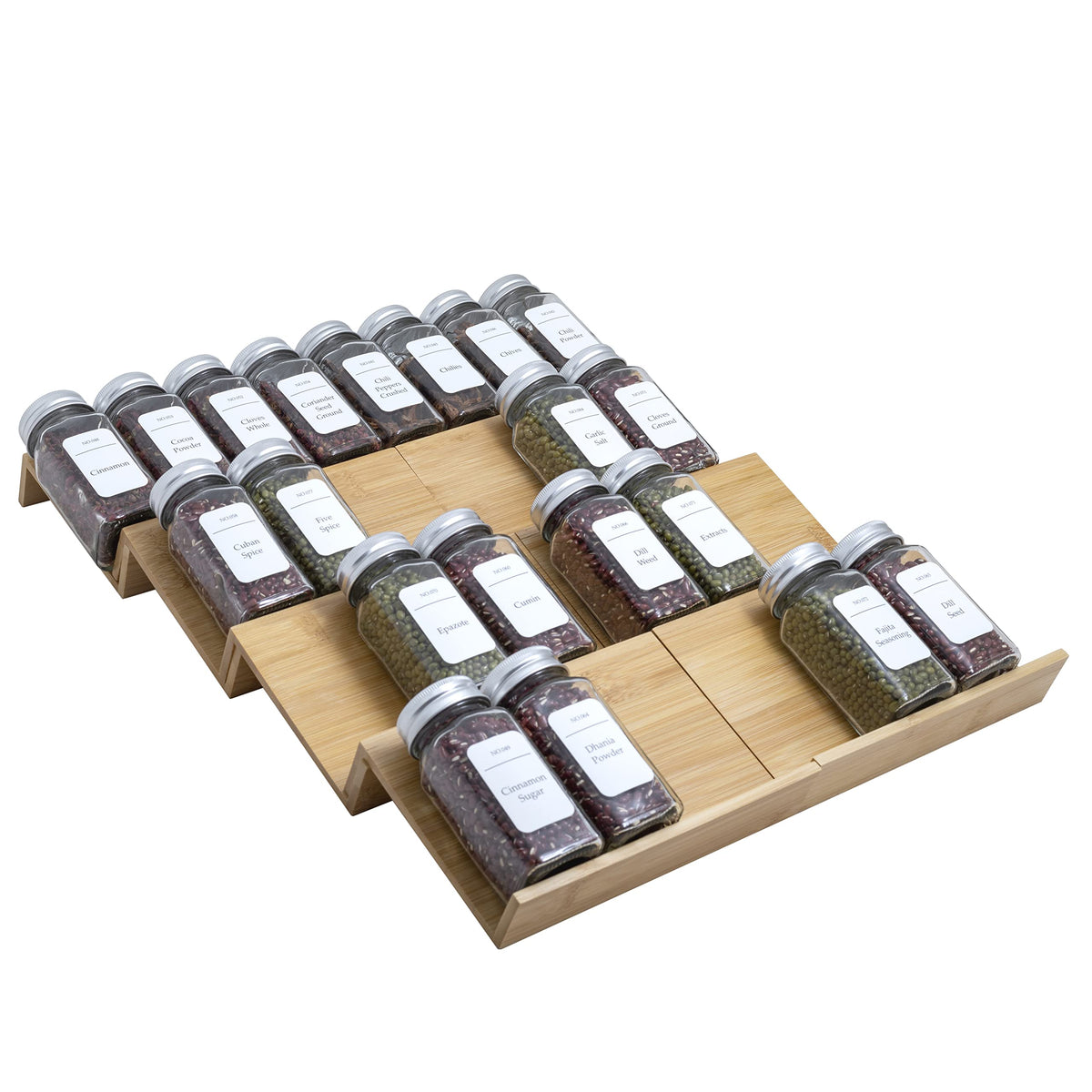 Bamboo Spice Rack Drawer Organizer - Image 1