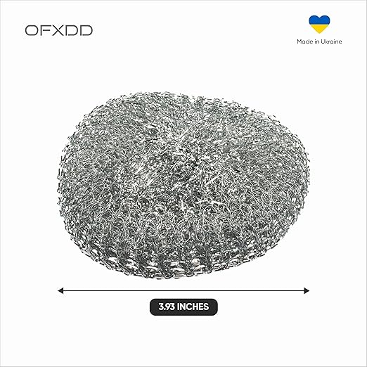 Wire Stainless Steel Sponge Metal Brush - Pack of 8 - Metal Wool Scrubbing Pads for Dish Cleaning Scrabbers for Pot
