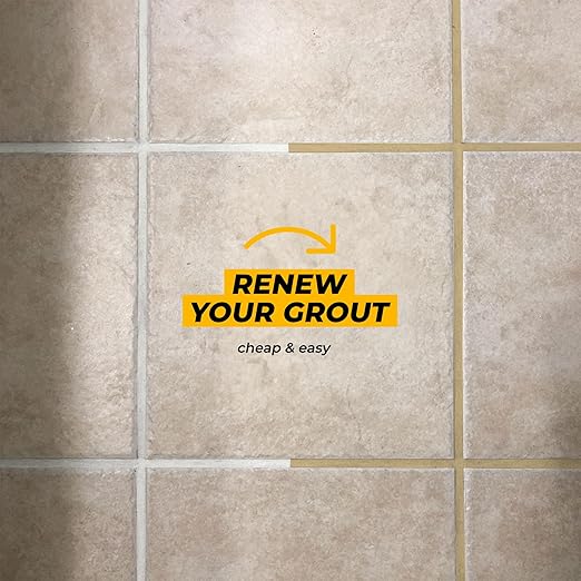 Tile Grout Repair Kit - Premixed and Ready to Use for Kitchen Tiles, Shower & Bathroom Grout, Waterproof Formula - Warm Beige (250g - 8,8oz - 0.55 lb)