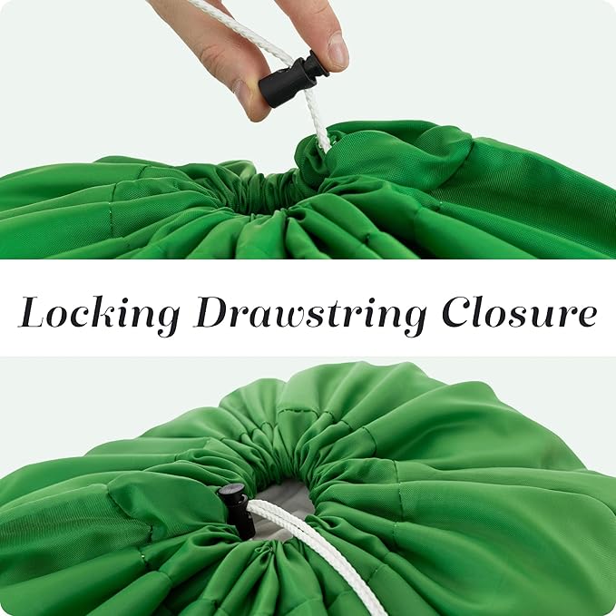 Nylon XL Laundry Bag - Locking Drawstring Closure, Machine Washable, These Large Bags Will Fit a Laundry Basket and Strong Enough to Carry up to Two Loads of Clothes (Green | 30" x 40")
