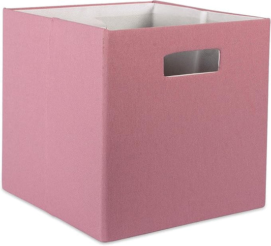 DII Poly-Cube Storage Collection Hard Sided, Collapsible Solid, Large, Rose
