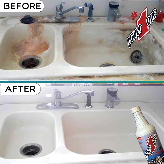 Boat Hull Cleaner for Fiberglass & Gel Coat - Removes Waterline Stains, Rust & Marine Mineral Buildup - Professional Marine-Grade Formula - Made in the USA