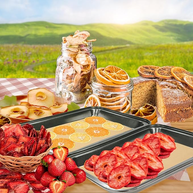 200 PCS Freeze Dryer Tray Mats for Harvest Right Freeze Dryer X-Large Trays, Non-Stick Baking Mats One-Off Parchment Paper(X-Large) (Half Tray Size)