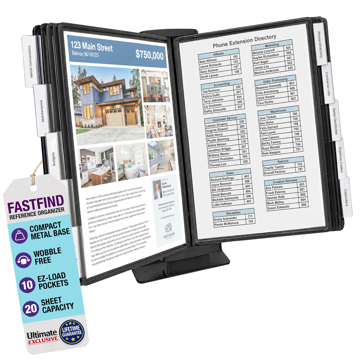 Ultimate Office FASTFIND 10-Pocket Desk Reference Di | All Products - Image 1